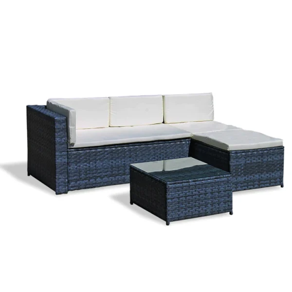 Rattan Livorno - 4pc - Marbled Black