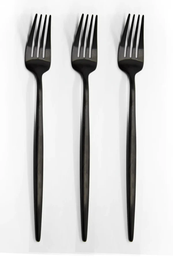 Finery - Cutlery Set 24pc - Carbon Black. - Image 4