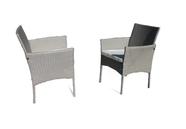 Lifestyle Outdoor Rattan 4pc Set - L.Grey Cream Cu - Image 5