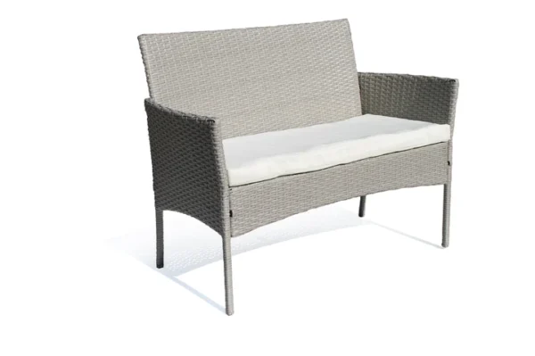 Lifestyle Outdoor Rattan 4pc Set - L.Grey Cream Cu - Image 4