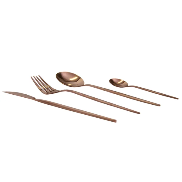 Finery - Sleek 24pc Cutlery Set - rose gold - Image 5