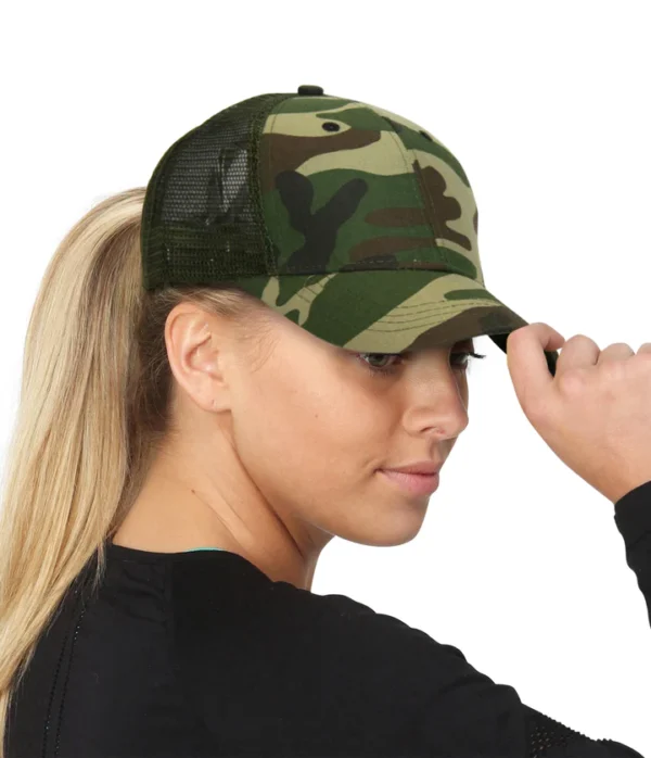 Baseball Ponytail Cap - Camo - Image 4