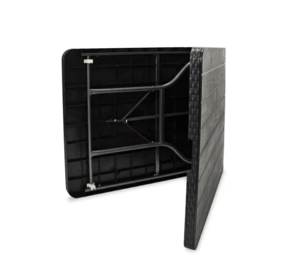 Fine Living - Folding Table 1.8m- Black Slatted Em - Image 6