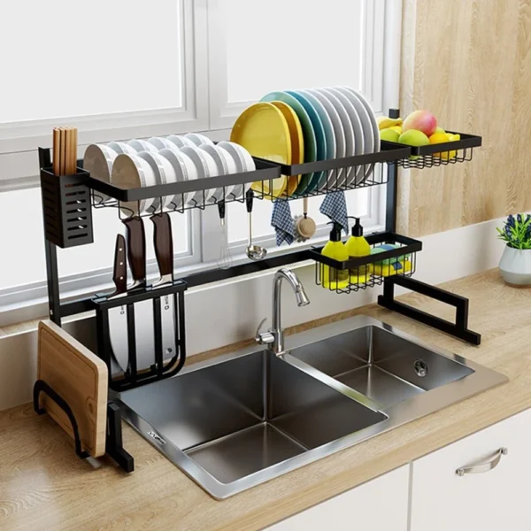 Fine Living - Incredible Iron Oversink Drying Rack - Black - Image 4