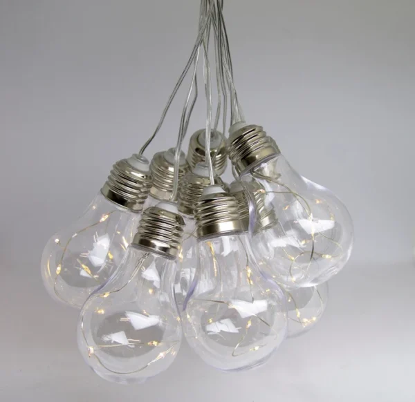 Bulb String Lights - Silver Multi Globes - Image 2