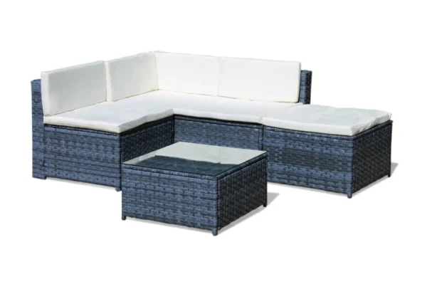 Rattan Livorno - 4pc - Marbled Black - Image 4