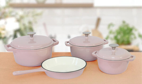 Cast Iron - 7 Piece - Pastel Pink - Image 3