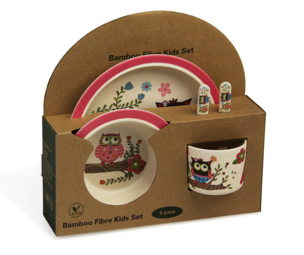 Kids Bamboo Dining sets - Owl - Nuovo - Image 2