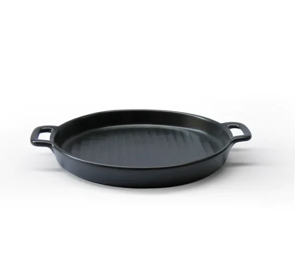 Fine Living Round Ceramic Oven Dish - Black - Image 2