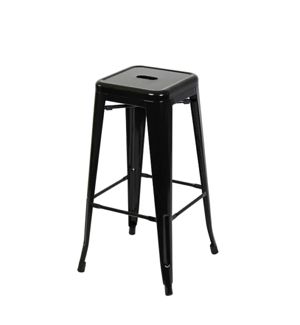 Retro Metal Barstool - BlacK