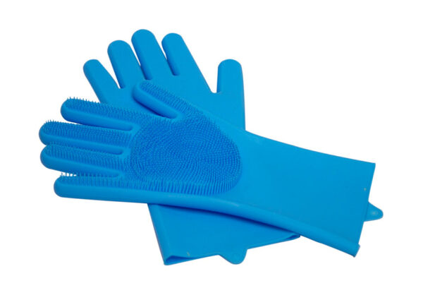 Silicone Kitchen Gloves - Blue - Image 3