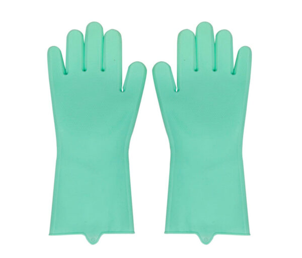 Silicone Kitchen Gloves - Green - Image 3